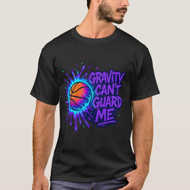 Camiseta Cita de básquetbol - la gravedad no me puede prote (Anverso)