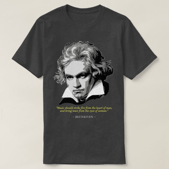 Camiseta Cita de Beethoven (Diseño del anverso)