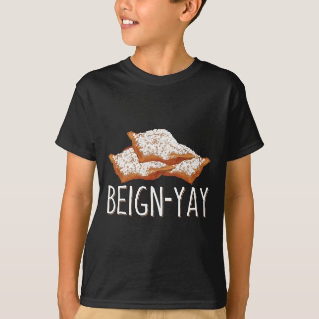 Camiseta Cita De Beign-yay Para Un Byker De Beignet (Anverso)