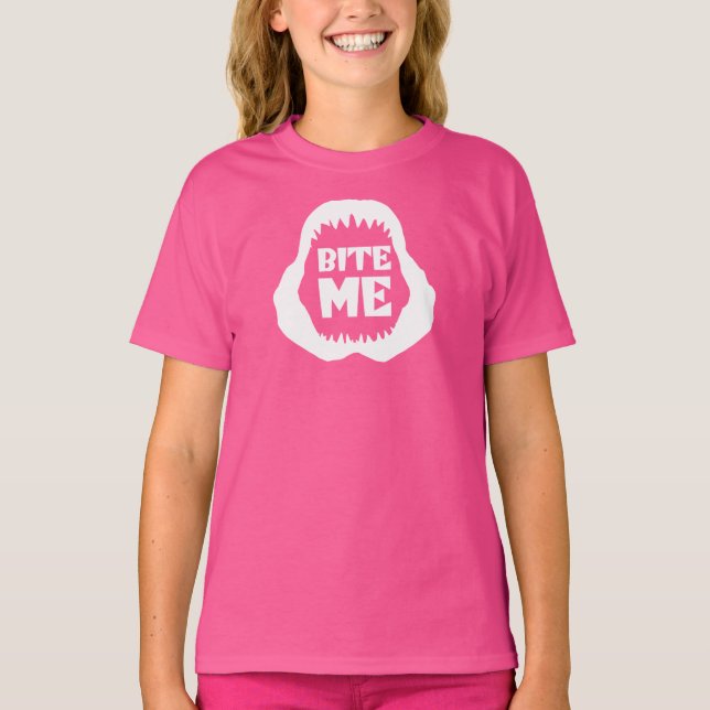 Camiseta Cita de Bite me - Tiburones Jaws (Anverso)