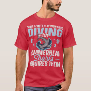 Camiseta Cita de buceo de tiburón martillo para Sha