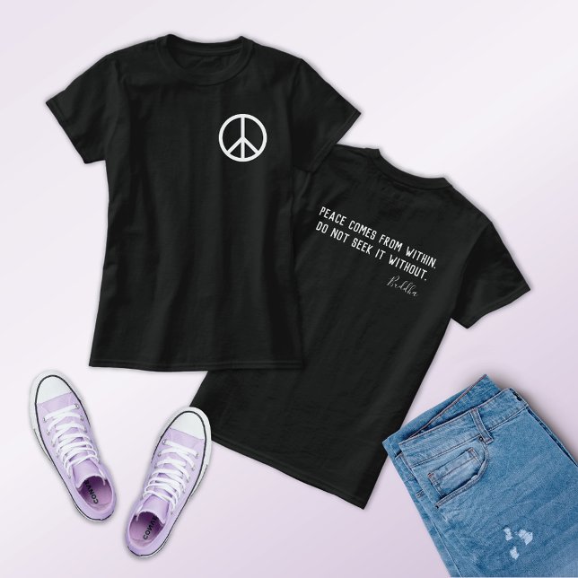 Camiseta Cita de Buda de signo de paz (Subido por el creador)