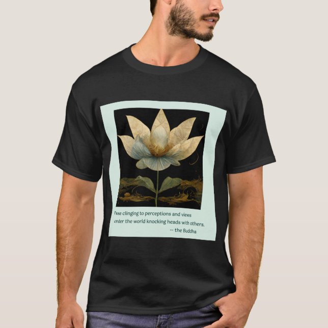 Camiseta Cita de Buda sobre la gente obstinada (Anverso)