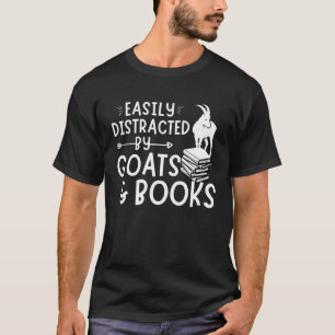 Camiseta Cita De Cabra Distraída Fácilmente Por Cabras Y Li