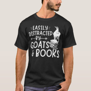 Camiseta Cita De Cabra Distraída Fácilmente Por Cabras Y Li
