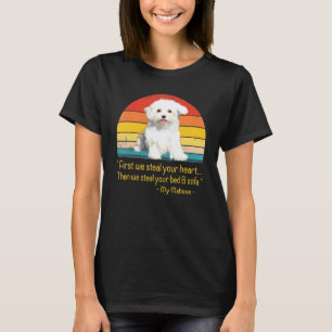 Camiseta Cita de cachorro maltesa muy buena idea madre de p