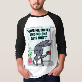 Camiseta cita de café conejo