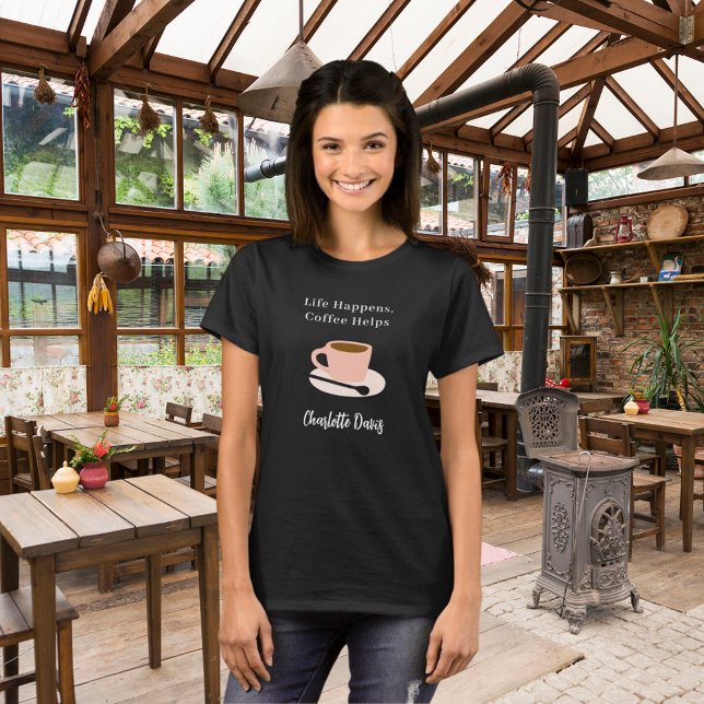 Camiseta Cita de café de café negro de Barista (Subido por el creador)