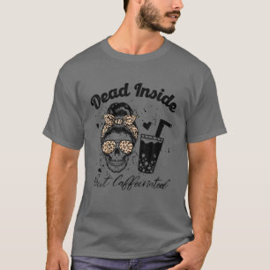 Camiseta Cita de cafeína divertida de Retro Leopard Messy B