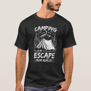 Camiseta Cita de camping es mi escape de la realidad