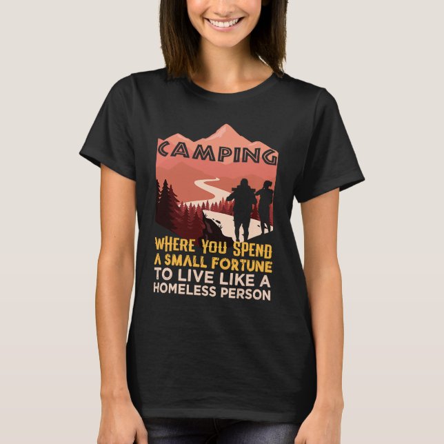 Camiseta Cita de camping para el campamento de senderismo y (Anverso)