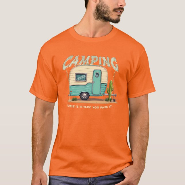 Camiseta Cita de camping y camping (Anverso)