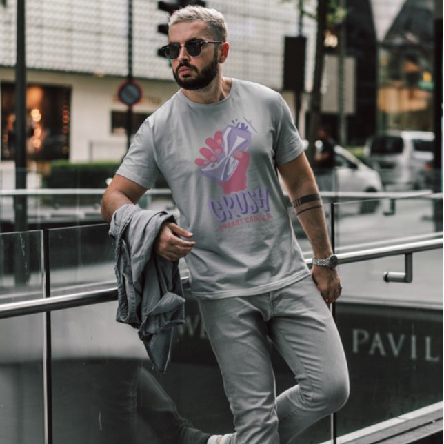 Camiseta Cita de cáncer de mama machacado (Subido por el creador)