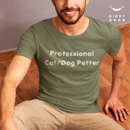 Camiseta Cita de caracteres divertidos profesional Gato/Per