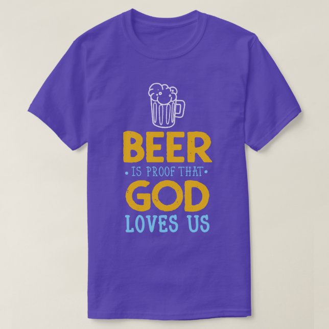 Camiseta Cita De Cerveza Que Dios Nos Ama Beber Fiesta Dive (Diseño del anverso)