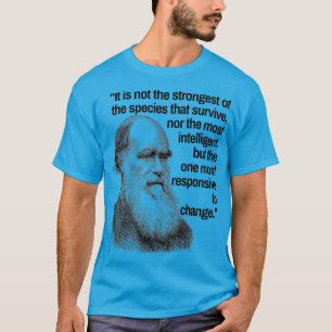 Camiseta Cita de Charles Darwin Evolution Pro cita científ