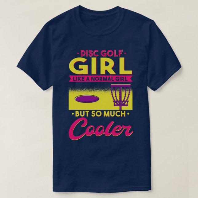 Camiseta Cita de Chica de disco de golf 1 (Diseño del anverso)