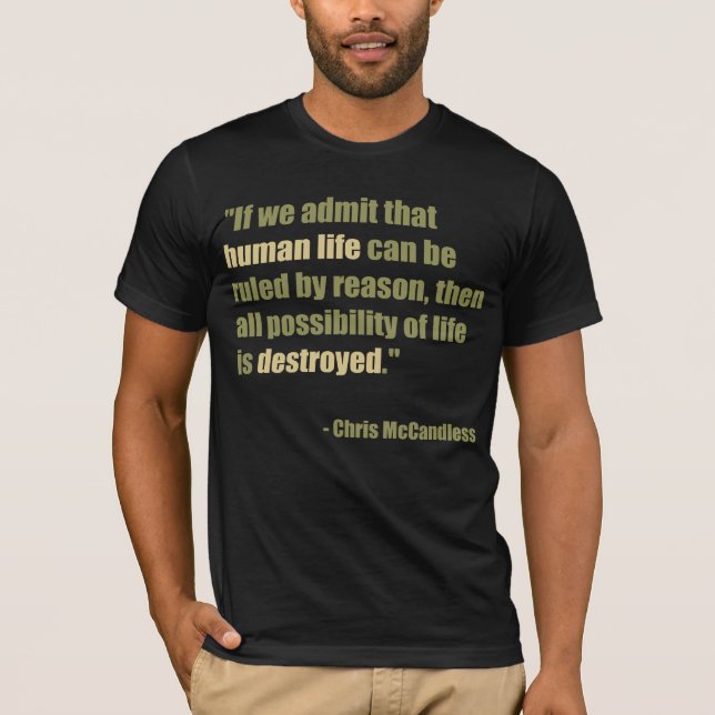 Camiseta Cita de Chris McCandless (Anverso)