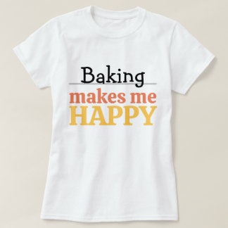 Camiseta Cita de cocina moderna vibrante: hornear me hace f