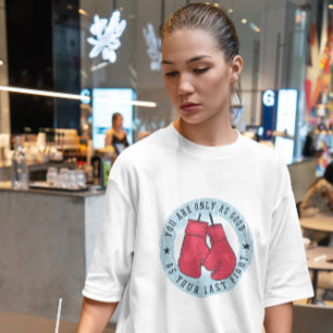 Camiseta Cita de combate de guantes de boxeo