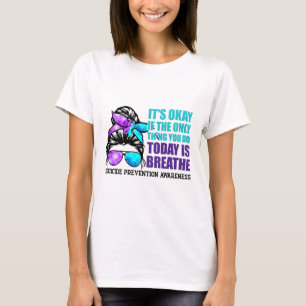 Camiseta Cita de concienciación sobre el suicidio Bun confu