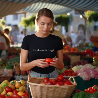 Camiseta cita de conjunto estético Born para destacar