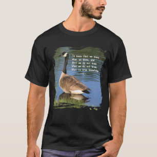 Camiseta Cita de conocimiento de ganso de Canadá Confucio 