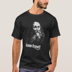 Camiseta Cita de conocimiento propio Sócrates se conoce a s