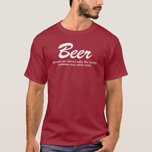 Camiseta Cita de consumición de la cerveza y del vino (Anverso)