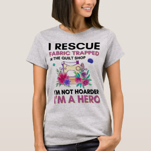 Camiseta Cita de coser divertida máquina de coser floral vi
