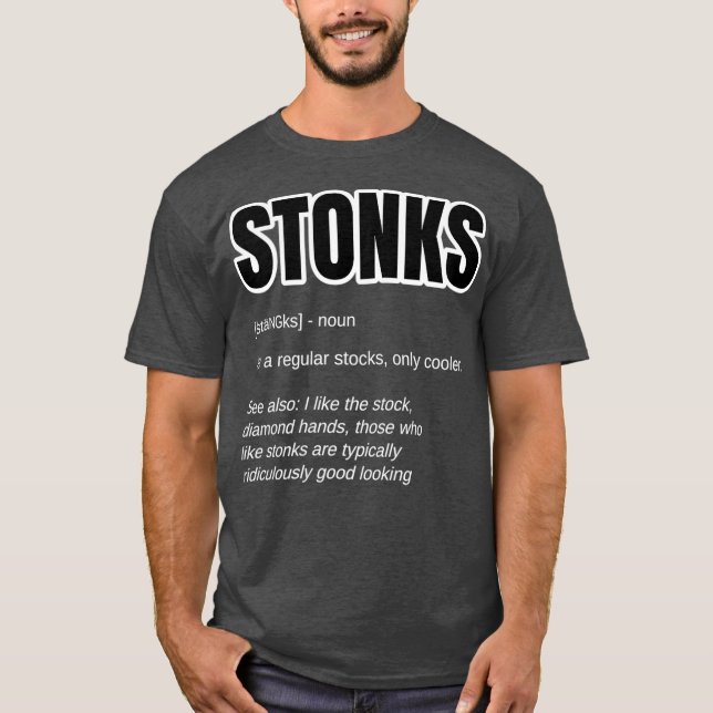 Camiseta Cita de cotización - Humor de timbre de acciones a (Anverso)