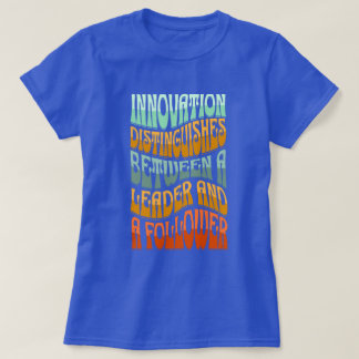 Camiseta Cita de creatividad de innovación con texto multic