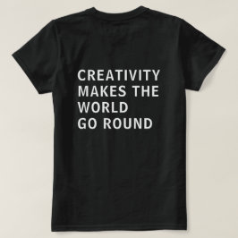 Camiseta Cita de creatividad Tipografía blanca Imprimir neg