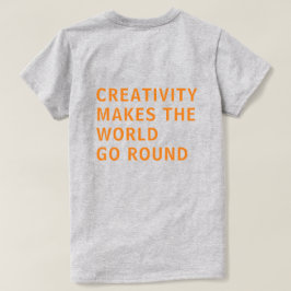 Camiseta Cita de creatividad Tipografía Naranja de vuelta I