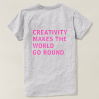 Cita de creatividad Tipografía rosa de vuelta Impr