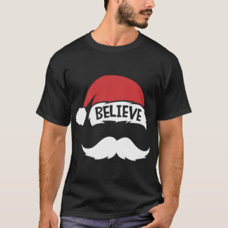 Camiseta Cita de Creer Sombrero de Santa Bigote Reunión Fam