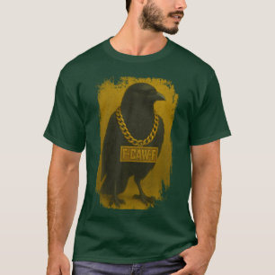 Camiseta Cita de cuervo F-Caw-F Cuervo negro Humor de aves