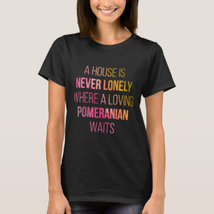 Camiseta Cita De Cute De Perro De Pomerania En Acuarela