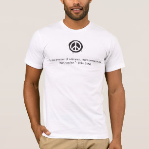Camiseta Cita de Dalai Lama del signo de la paz