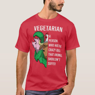 Camiseta Cita de definición vegetariana: los animales no de