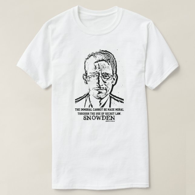 Camiseta Cita de denunciante de espionaje de Edward Snowden (Diseño del anverso)