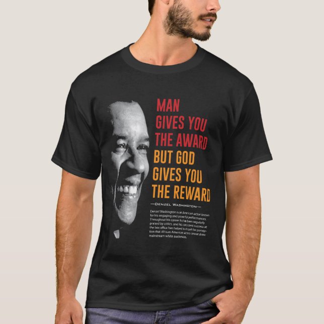 Camiseta Cita de Denzel Washington (Anverso)
