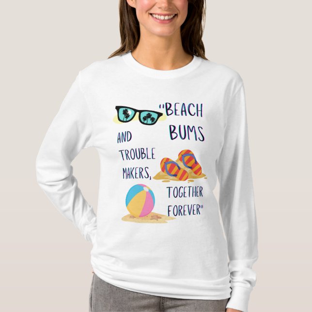 Camiseta cita de día de playa (Anverso)