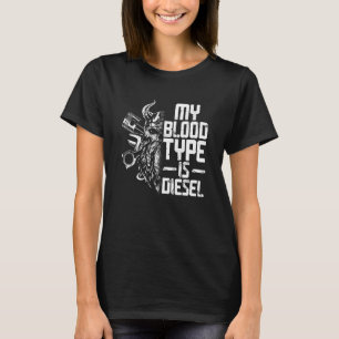 Camiseta Cita de diésel del ingeniero mecánico de sintoniza