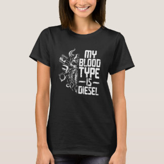 Camiseta Cita de diésel del ingeniero mecánico de sintoniza