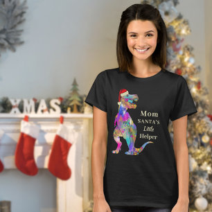 Camiseta Cita de Dinosaur Mom de Navidades divertidas