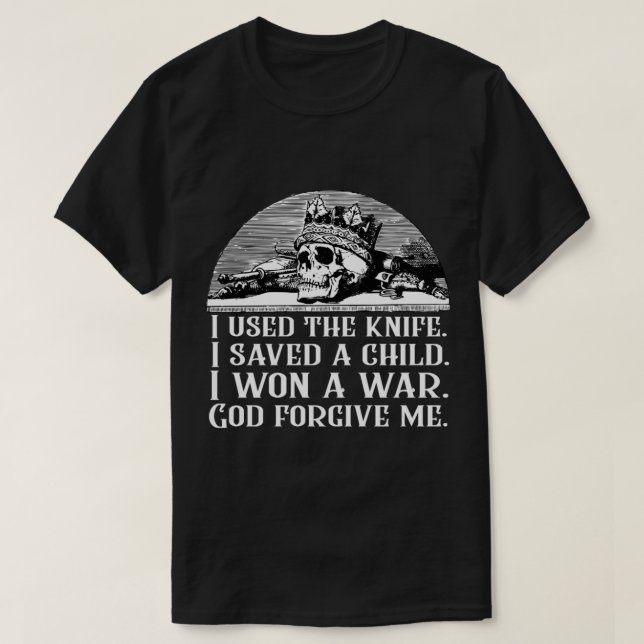 Camiseta Cita de Dresden que usé el cuchillo (Diseño del anverso)