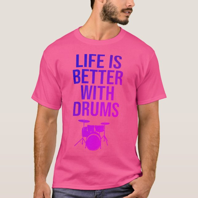 Camiseta Cita de duración del tambor de percusión del tambo (Anverso)