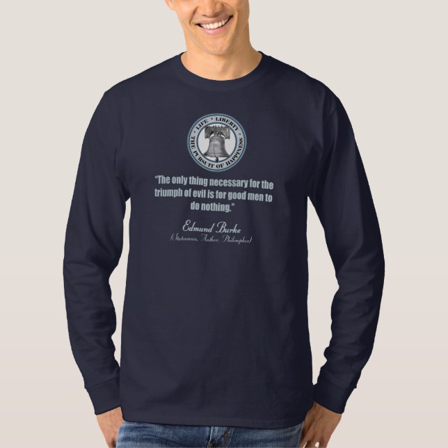 Camiseta Cita de Edmund Burke (el bien contra el mal) (Anverso)