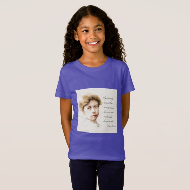 Camiseta Cita de Eleanor Roosevelt y Great Minds (Anverso completo)